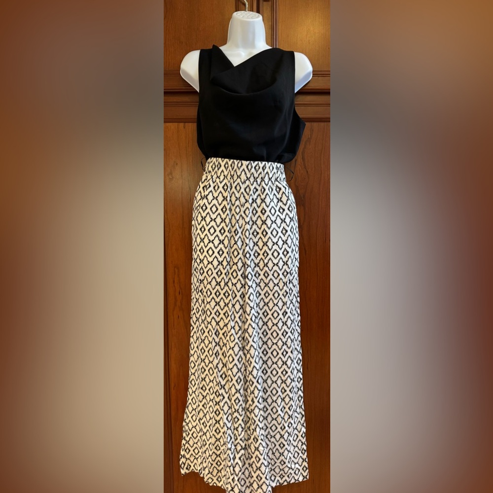 Banana Republic wide leg geometric print pants - XS